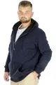 Büyük Beden Erkek Sweatshirt Zippered Recycle B20533 Lacivert LACIVERT