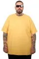 Plus Size Mens Basic Crew Neck Tshirt u20031 MUSTARD