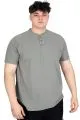 Big Size Mens Henley T-shirt Waffle U20036 Khaki
