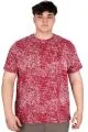 Big Size Mens T-Shirt Crew Neck U20037 Burgundy