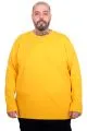Plus Size Men Long Sleeve Crew Neck T-Shirt 20102 Mustard