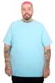 Big Size Men Super Basic Crew Neck T-Shirt 20149 Turquoise