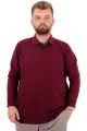 Big Tall Mens Polo Sweatshirt Collar Velvet substitute 20440 Plum