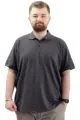 Big Size Mens T-Shirt Polo with pocket Classic 20550 AntraMelange
