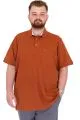 Plus Size Men's Polo T-Shirt with Pocket Classic Piqué 20552 Cinnamon