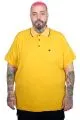 Plus Size Men Stretch Suprem Polo T-Shirt with Pocket 21558 Mustard