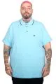 Plus Size Men Stretch Suprem Polo T-Shirt with Pocket 21558 Turquoise