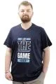 Big Size Mens T-Shirt BEGIN U24056 Navy Blue