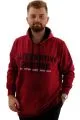 Mens Big Size Sweatshirt Kangaroo Pocket Hooded CULTURE U24164 Burgundy
