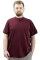 Big Size Mens T-shirt Henley T-Shirt U24339 Plum