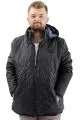 Erkek Büyük Beden Şişme Mont Cepli Fermuarlı Soğuk Geçirmez U24600 Antrasit