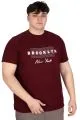 Big Size Mens T-shirt BROOKLYN WAFFLE U25002 Plum
