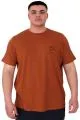 Büyük Beden Erkek T-Shirt Bisiklet Yaka Space U25018 Tarçın