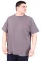 Big Size Mens Tshirt Grey U25023
