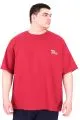 Büyük Beden Erkek T-Shirt Bisiklet Yaka FAITH U25030 Bordo