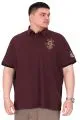 Büyük Beden Erkek Polo Yaka T-Shirt Nakışlı U25307 Mürdüm