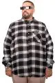 Plus Size Mens Winter Shirt u25394 BLACK