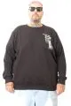 Plus Size Mens Sweatshirt U25815 BLACK