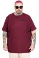 Big Size T-Shirt Crew Neck Balance Waffle U26001 BORDO