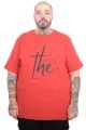 Büyük Beden Erkek THE Bisiklet Yaka T-Shirt U26103 MERCAN