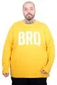 Büyük Beden Erkek BRO2 Bisiklet Yaka T-Shirt 26105 HARDAL