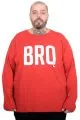 Büyük Beden Erkek BRO2 Bisiklet Yaka T-Shirt 26105 MERCAN