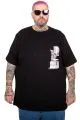 Big Size T-Shirt Thıs Is Your Tıme U26106 BLACK