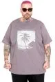 Big Size T-Shirt Palm U26109 SMOKE