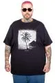 Big Size T-Shirt Palm U26109 NAVY