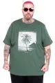 Big Size T-Shirt Palm U26109 NAPTHA
