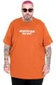 Big Size T-Shirt What Ever U26110 CINNAMON