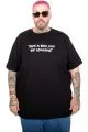 Big Size T-Shirt Takea Rısx U26112 BLACK