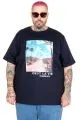 Big Size T-Shirt Cest La Vıe U26163 NAVY