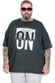Büyük Beden Unisex Tshirt ON U26203 ANTRASIT