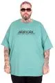 Büyük Beden Unisex Bisiklet Yaka Tshirt New York U26204 CAGLA
