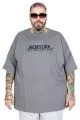 Büyük Beden Unisex Bisiklet Yaka Tshirt New York U26204 FUME