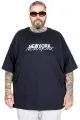 Büyük Beden Unisex Bisiklet Yaka Tshirt New York U26204 LACİVERT